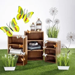 Mariposas Decorativas Amarillo 40 Cm 3 Piezas