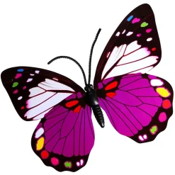 Mariposas Decorativas Morado 40 Cm 3 Piezas