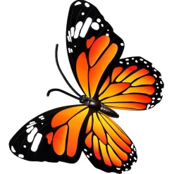 Mariposas Decorativas Naranja 40 Cm 3 Piezas