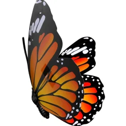 Mariposas Decorativas Naranja 40 Cm 3 Piezas