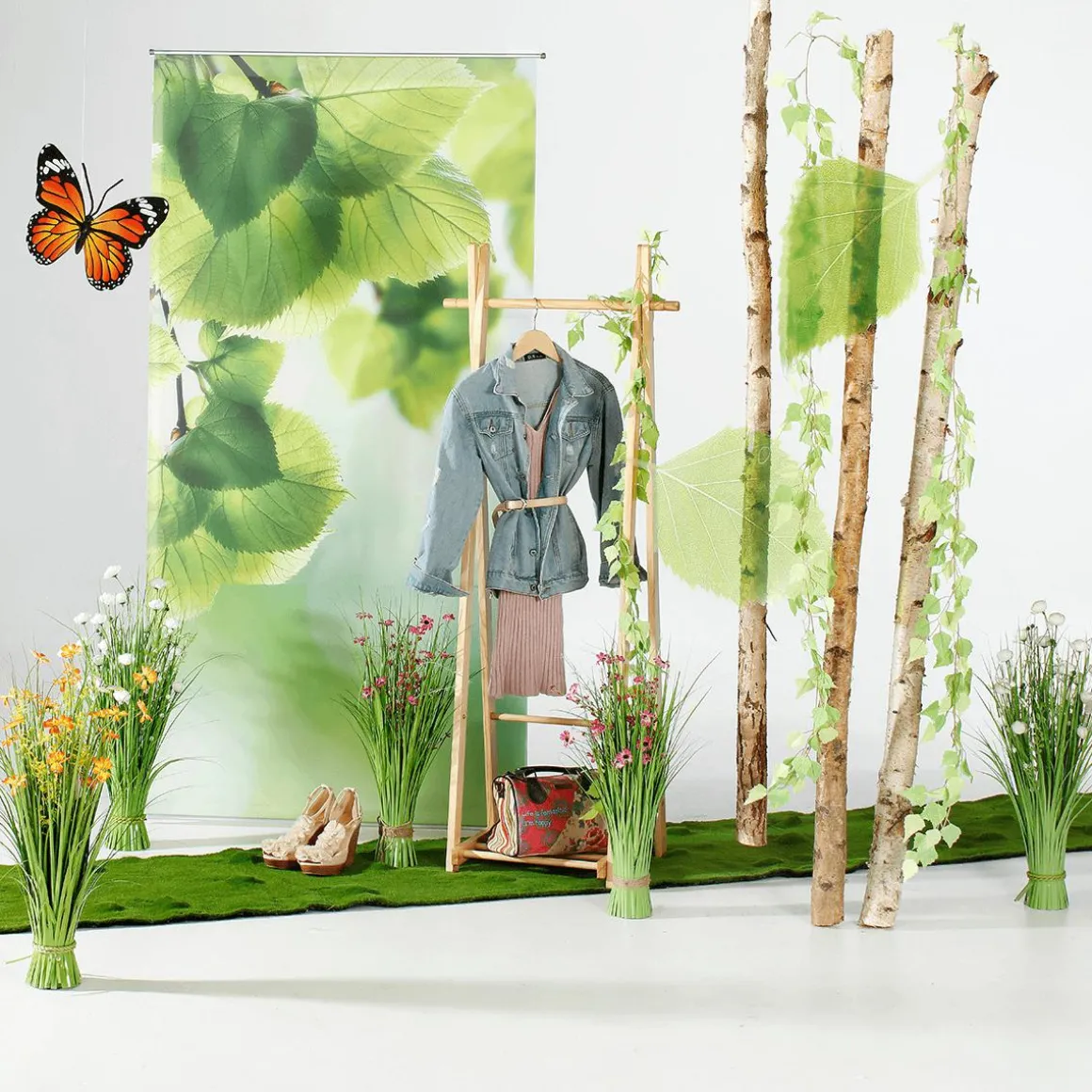 Mariposas Decorativas Naranja 40 Cm 3 Piezas