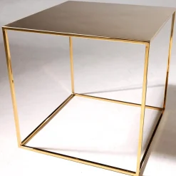 Mesa De Metal 45 X 45 Cm, Oro