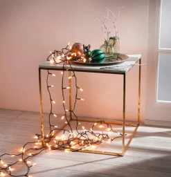 Mesa De Metal 45 X 45 Cm, Oro