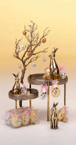 Mesa De Metal Mimbre Vienés 68,5x41,5x38,5cm Oro