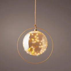 Micro Bola LED 26 Cm Dorada