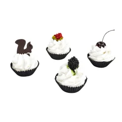 Mini Cupcakes Blancos Y Negros Food Dummies 4 Piezas