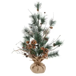 Mini Árbol De Pino Deco Con Escarcha 64x42x41 Cm