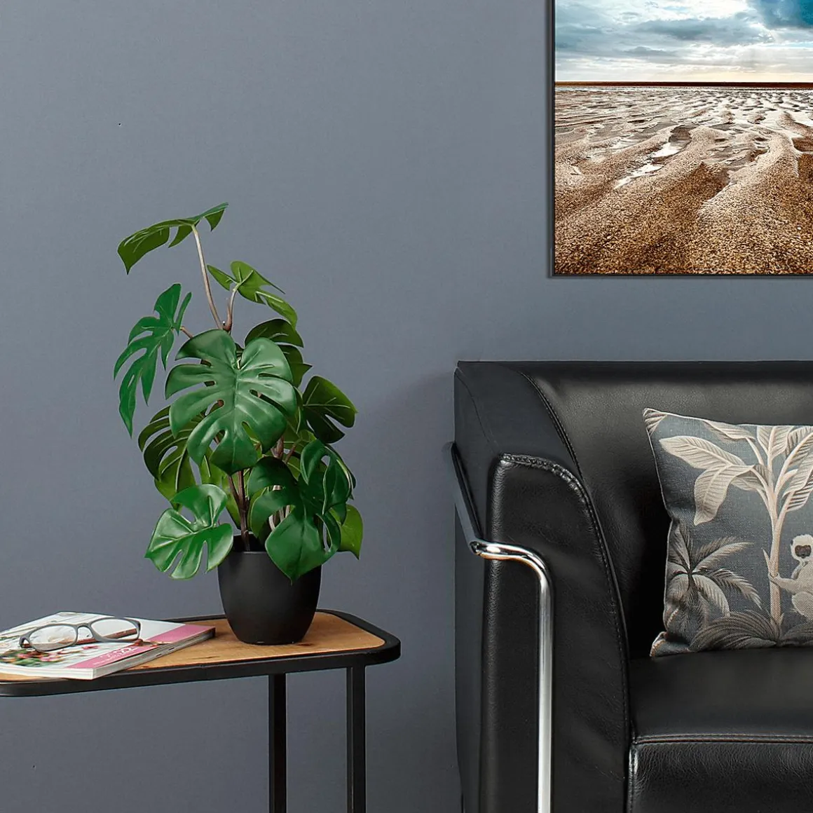 Monstera En Maceta Negra