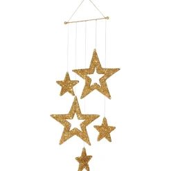 Móvil De Estrellas Oro, Longitud 100 Cm
