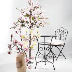 Noble Rama De Magnolia Artificial, Rosado, 100 Cm