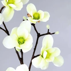 Noble Rama De Magnolia Artificial, Blanco Verde, 100 Cm