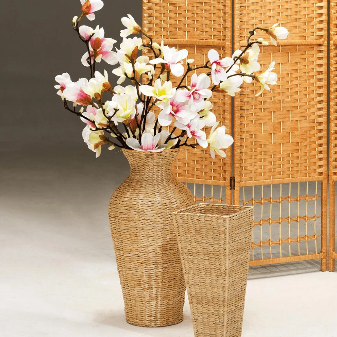 Noble Rama De Magnolia Artificial, Blanco Verde, 100 Cm