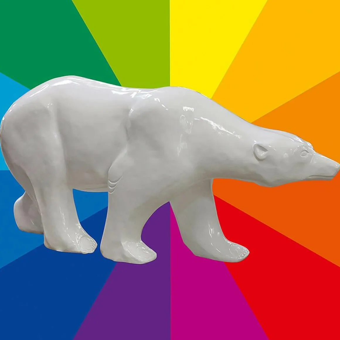 Oso Polar Decorativo Color A Elegir, Longitud 230 Cm