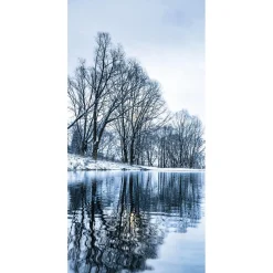 Pancarta De Tela Ignífuga "Wintersee" De Tela De Bandera 100 X 200 Cm