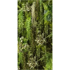 Pancarta De Tela Ignífuga "Muro De Plantas Verdes" De Tela De Bandera 100 X 200 Cm