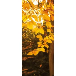 Pancarta De Tela Ignífuga "Hojas De Oro" 75 X 180 Cm
