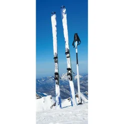 Pancarta De Tela Ignífuga "Esquí En La Nieve" De Tela De Bandera 75 X 180 Cm