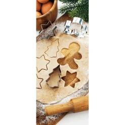 Pancarta De Tela Ignífuga "Horneando Galletas De Navidad" Tela De Bandera 75 X 180 Cm