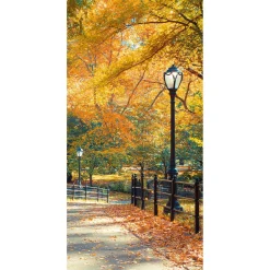 Pancarta De Tela Ignífuga "Parque De Otoño" De Tela De Bandera 100 X 200 Cm