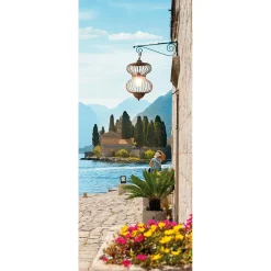 Pancarta De Tela Ignífuga "Vista Del Monasterio" En Tela De Bandera 75 X 180 Cm