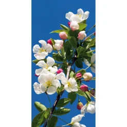 Pancarta De Tela Ignífuga "Rama De Manzano En Flor" De Tela De Bandera 100 X 200 Cm