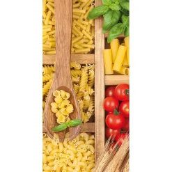 Pancarta De Tela Ignífuga "diversas Variedades De Pasta Italiana" De Tela De Bandera 100 X 200 Cm