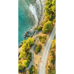 Pancarta De Tela Ignífuga "Coastal Road" De Tela De Bandera 100 X 200 Cm