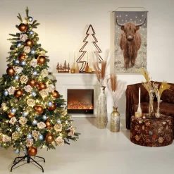 Pancarta De Textil Vaca En Pasto Con LED 60 X 110 Cm