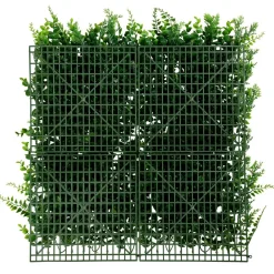 Panel Artificial De Eucalipto Y Helecho Premium, 50 X 50 Cm