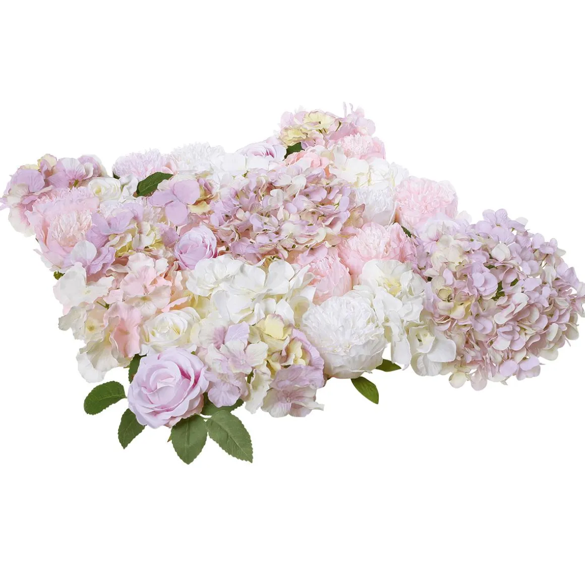 Panel Con Flores En Colores Pastel Artificial