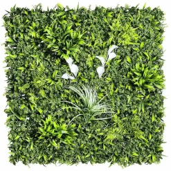 Panel Pared Artificial Césped Mixto, 1 X 1 M