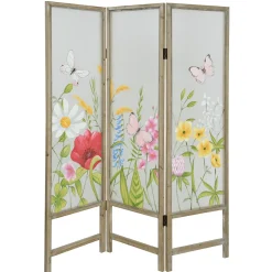 Pantalla De Madera Y Lona De Gasa, 180 Cm De Altura