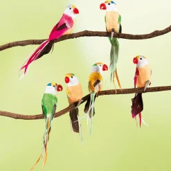 Papagayos Decorativos, 22 Cm, 6 Piezas
