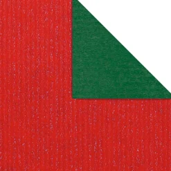 Papel De Envolver Rollo Bicolor Verde Rojo 50 Cm X 50 M