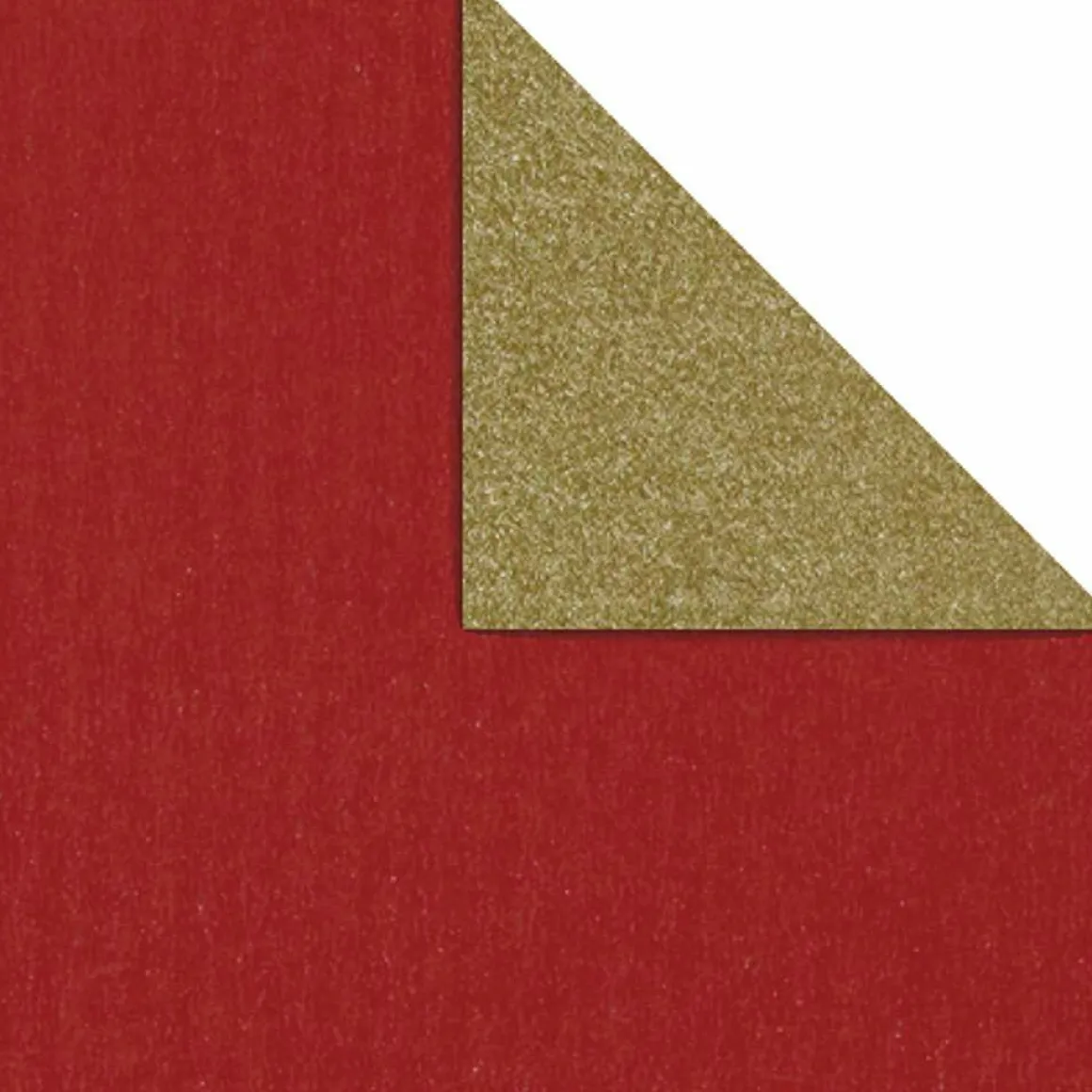 Papel De Regalo Bicolor 50 Cm, 250 M, Rojo Oro