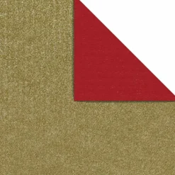 Papel De Regalo Bicolor 70 Cm, 250 M, Rojo/oro