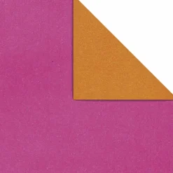 Papel De Regalo Bicolor 50 Cm, 100 M, Rosa Anaranjado
