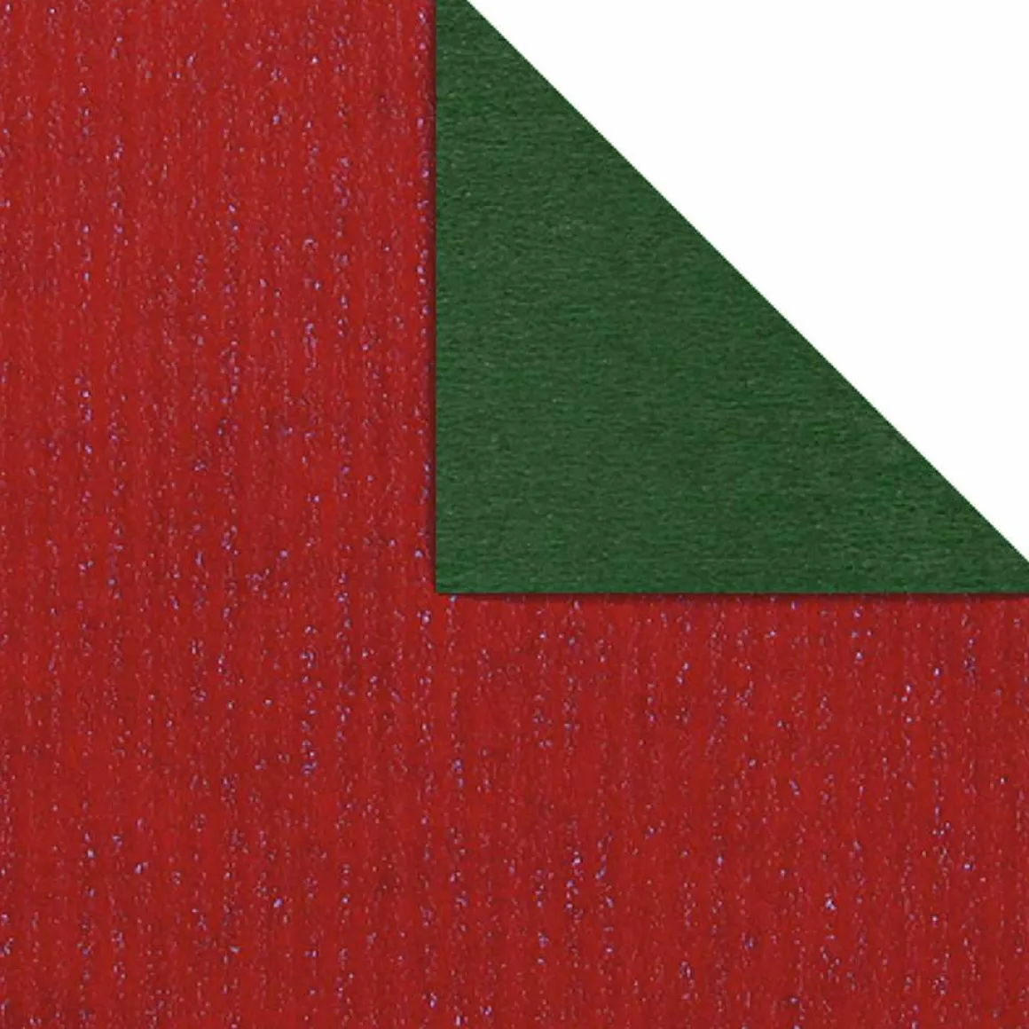 Papel De Regalo Bicolor 70 Cm, 250 M, Verde Oscuro Rojo