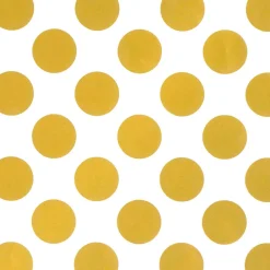 Papel De Regalo Blanco Sostenible Con Puntos Dorados - Bobina De Papel De Regalo De 50 M
