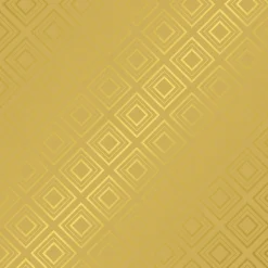 Papel De Regalo Dorado Sostenible Con Motivos Geométricos Brillantes - Bobina De Papel De Regalo De 50 M
