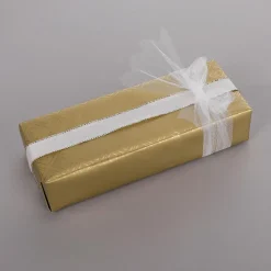 Papel De Regalo Dorado Sostenible Con Motivos Geométricos Brillantes - Bobina De Papel De Regalo De 50 M