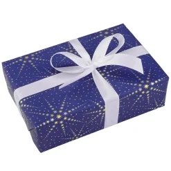 Papel De Regalo Estrellas Azul / Dorado / Plateado