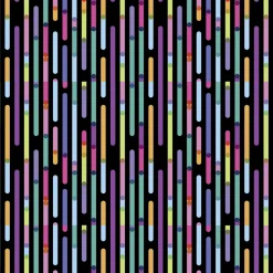 Papel De Regalo Negro Rayas De Colores, 50 Cm, 50 M
