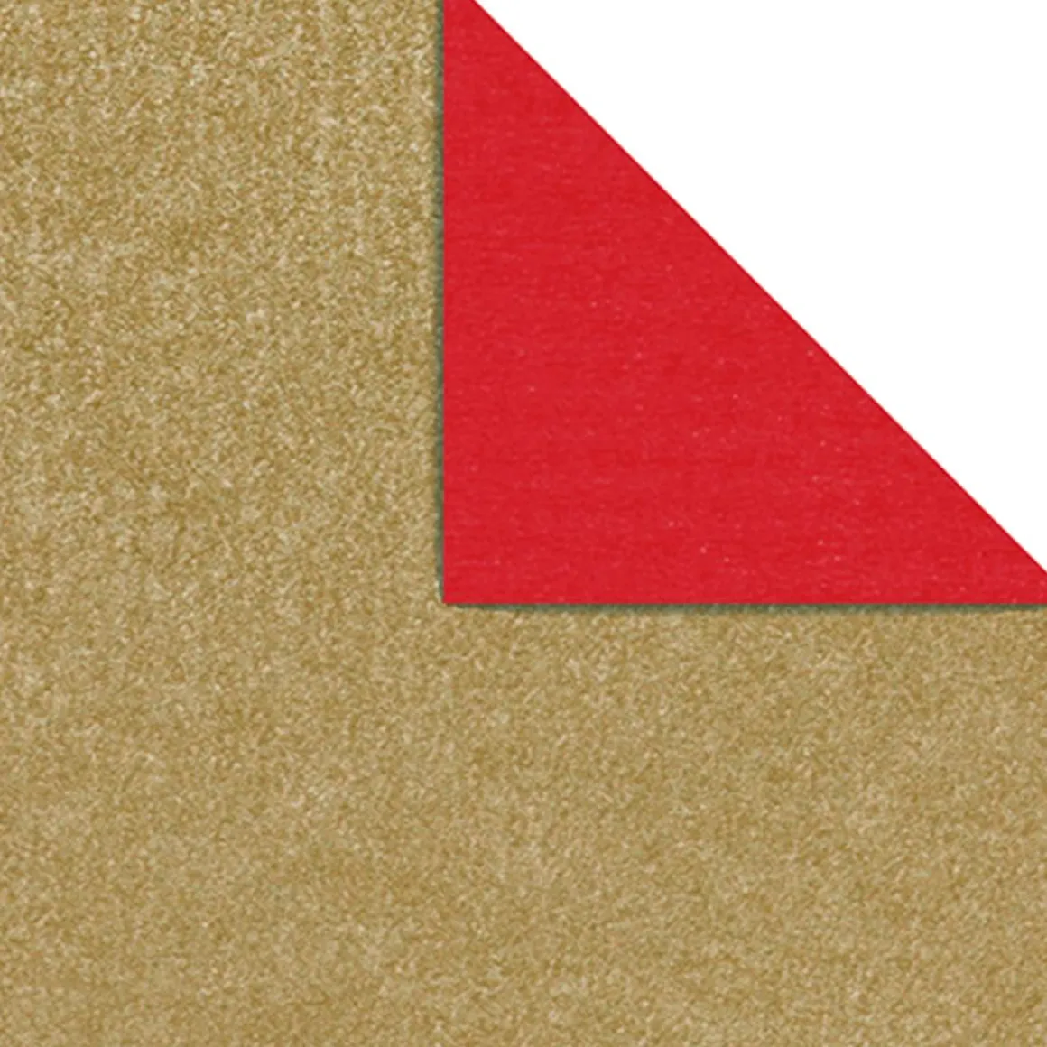 Papel De Regalo Rollo Bicolor Rojo Oro 50 Cm X 50 M