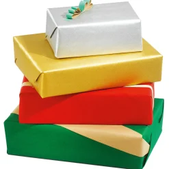 Papel Kraft Liso Dorado Reciclado - Bobina De Papel De Regalo De 50 M
