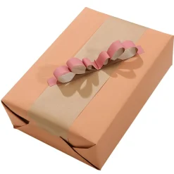 Papel Kraft Liso Reciclado En Color Naranja - Bobina De Papel De Regalo De 50 M