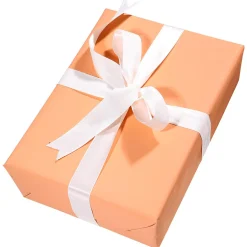 Papel Kraft Liso Reciclado En Color Naranja - Bobina De Papel De Regalo De 50 M