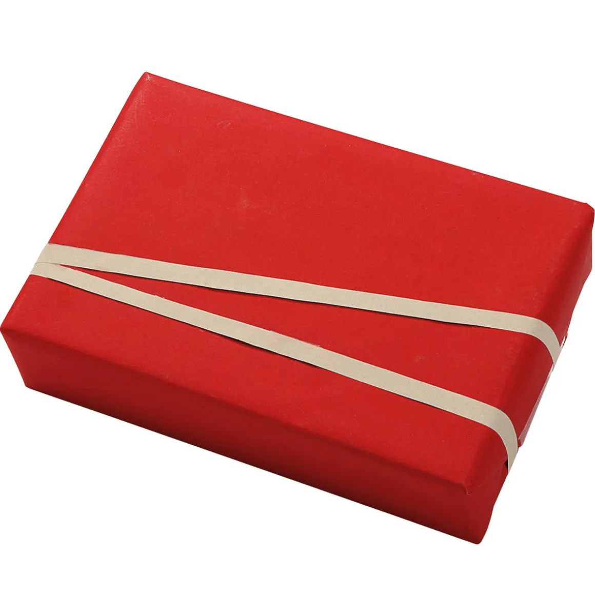 Papel Kraft Liso Rojo Reciclado - Bobina De Papel De Regalo De 50 M