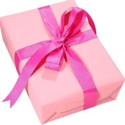 Papel Kraft Liso Rosa Reciclado - Bobina De Papel De Regalo De 50 M