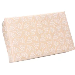 Papel Kraft Reciclado Con Motivos Geométricos Blancos - Rollo De Papel De Envolver De 50 M